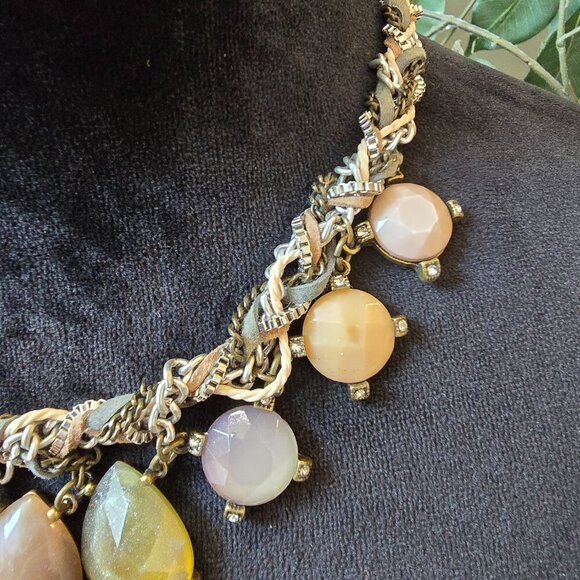 Womens Multicolor Crystal Faceted Beads Necklace Jewelry with Lobster Clasp - Picture 3 of 7